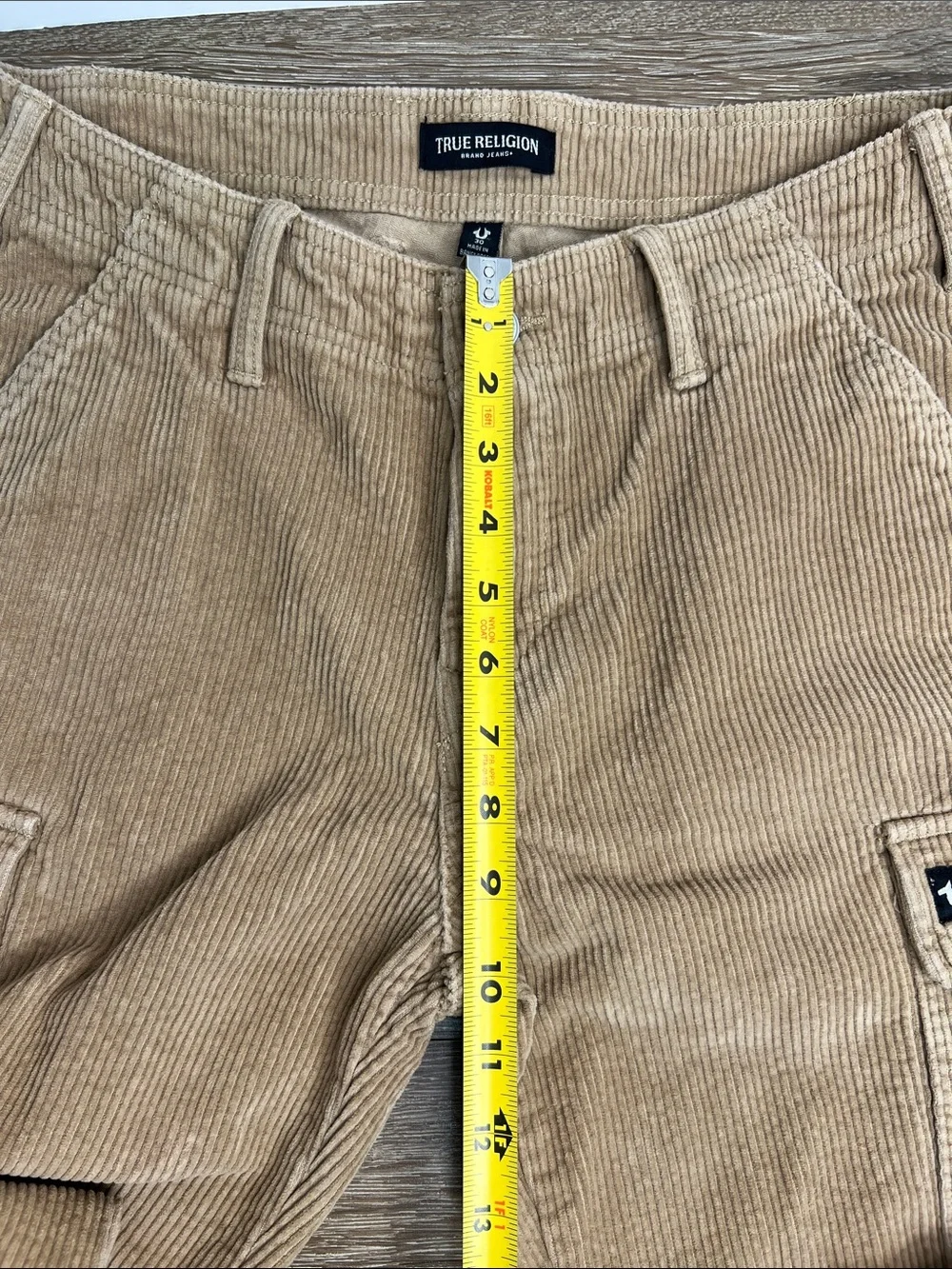 True Religion Corduroy Cargo Pants Tan Beige Men’s Size 30